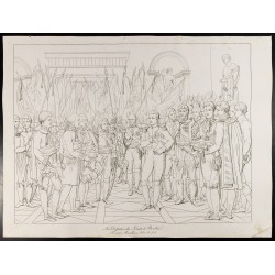 Gravure de 1876 - Sénat de Berlin - Napoléon Bonaparte - 2