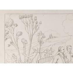 Gravure de 1876 - Rencontre Napoléon et François II d’Autriche. - 3