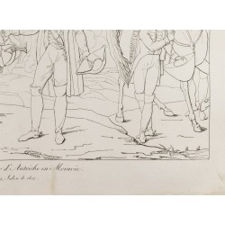Gravure de 1876 - Rencontre Napoléon et François II d’Autriche. - 6