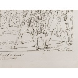 Gravure de 1876 - Harangue de Napoléon à L'armée - 6