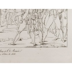 Gravure de 1876 - Harangue de Napoléon à L'armée - 6