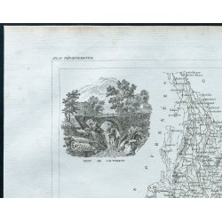 Gravure de 1830 - Carte ancienne des Hautes Pyrénées - 2