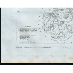 Gravure de 1830 - Carte ancienne des Hautes Pyrénées - 4