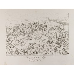 Gravure de 1876 - Champ de Bataille d'Eylau - Napoléon Bonaparte - 1