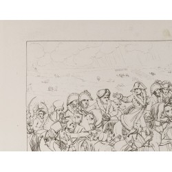 Gravure de 1876 - Champ de Bataille d'Eylau - Napoléon Bonaparte - 3