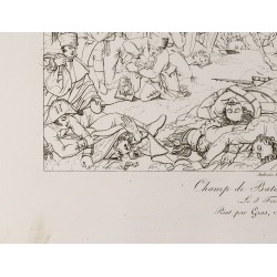 Gravure de 1876 - Champ de Bataille d'Eylau - Napoléon Bonaparte - 5