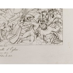 Gravure de 1876 - Champ de Bataille d'Eylau - Napoléon Bonaparte - 6