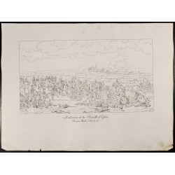 Gravure de 1876 - Bataille d'Eylau - Napoléon Bonaparte - 2