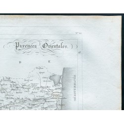 Gravure de 1830 - Carte ancienne des Pyrénées orientales - 3