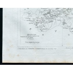 Gravure de 1830 - Carte ancienne des Pyrénées orientales - 4
