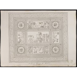 Gravure de 1876 - La grande mosaïque du Musée - 2
