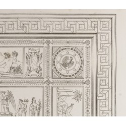 Gravure de 1876 - La grande mosaïque du Musée - 4