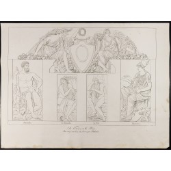 Gravure de 1876 - La Victoire et la Paix - 2