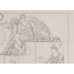 Gravure de 1876 - La Victoire et la Paix - 4