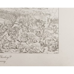 Gravure de 1876 - Vue de la bataille d'Ebersberg - 6