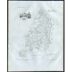 Gravure de 1830 - Carte ancienne du Haut Rhin - 1