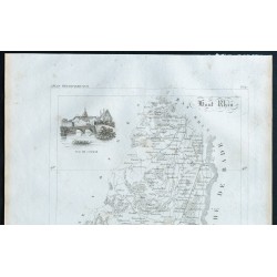 Gravure de 1830 - Carte ancienne du Haut Rhin - 2