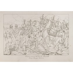 Gravure de 1876 - Derniers moments du duc de Montebello - 1