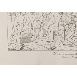 Gravure de 1876 - Derniers moments du duc de Montebello - 5