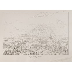 Gravure de 1876 - Siège et prise de Lérida - Espagne - 1