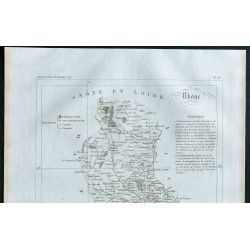 Gravure de 1830 - Carte ancienne du Rhône - 2