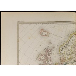Gravure de 1846 - Carte de l'Europe - 2