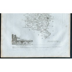 Gravure de 1830 - Carte ancienne du Rhône - 3
