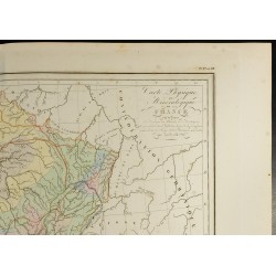 Gravure de 1846 - Carte physique et Minéralogique de la France - 3