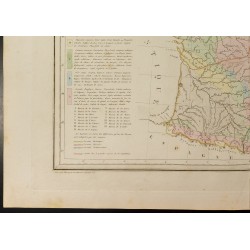 Gravure de 1846 - Carte physique et Minéralogique de la France - 4