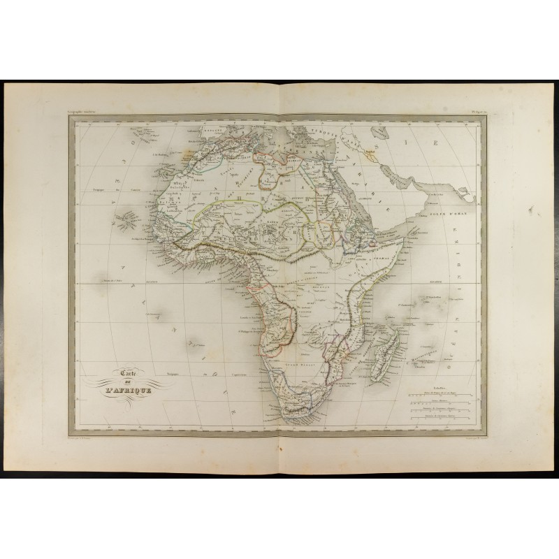 Gravure de 1846 - Carte de l'Afrique - 1