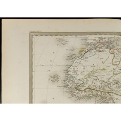 Gravure de 1846 - Carte de l'Afrique - 2