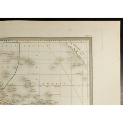 Gravure de 1846 - Carte de l'Océanie - Australie - 3