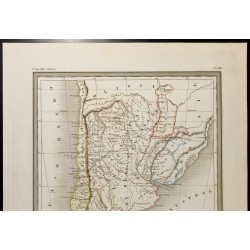 Gravure de 1846 - Carte de la pointe de l'Amérique du sud - 2