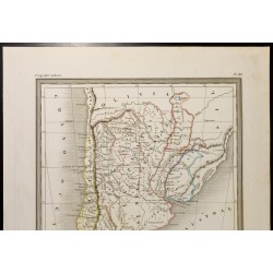 Gravure de 1846 - Carte de la pointe de l'Amérique du sud - 2