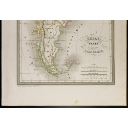 Gravure de 1846 - Carte de la pointe de l'Amérique du sud - 3