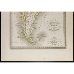 Gravure de 1846 - Carte de la pointe de l'Amérique du sud - 3