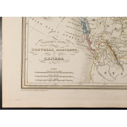 Gravure de 1846 - Amérique Russe, Nouvelle Bretagne et Canada - 4