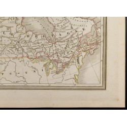 Gravure de 1846 - Amérique Russe, Nouvelle Bretagne et Canada - 5