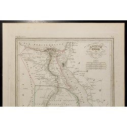 Gravure de 1846 - Carte de l'Égypte Nubie et Abyssinie - 2