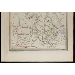 Gravure de 1846 - Carte de l'Égypte Nubie et Abyssinie - 3