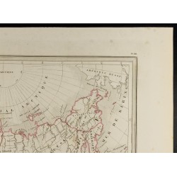 Gravure de 1846 - Carte de Sibérie ou Russie d'Asie - 3