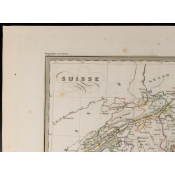 Gravure de 1846 - Carte de la Suisse - 2