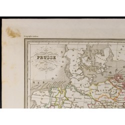 Gravure de 1846 - Carte de la Prusse - 2