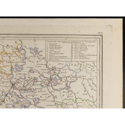 Gravure de 1846 - Carte de l'Allemagne centrale - 3