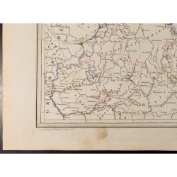 Gravure de 1846 - Carte de l'Allemagne centrale - 4