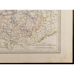 Gravure de 1846 - Carte de l'Allemagne centrale - 5