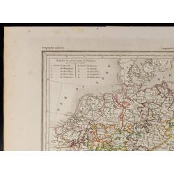 Gravure de 1846 - Carte de l'Allemagne par cercles en 1789 - 2