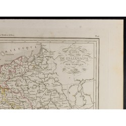 Gravure de 1846 - Carte de l'Allemagne par cercles en 1789 - 3