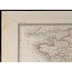 Gravure de 1846 - Carte de la France en 1789 - 2