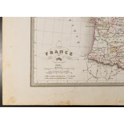 Gravure de 1846 - Carte de la France en 1789 - 4